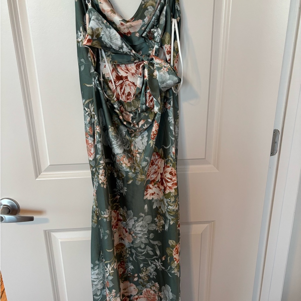 Petal & Pup Floral Maxi Dress in Teal and Pink - Picture 6 of 8